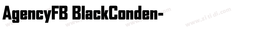 AgencyFB BlackConden字体转换